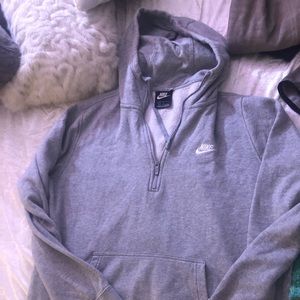 Nike half Zip Up gray Hoodie